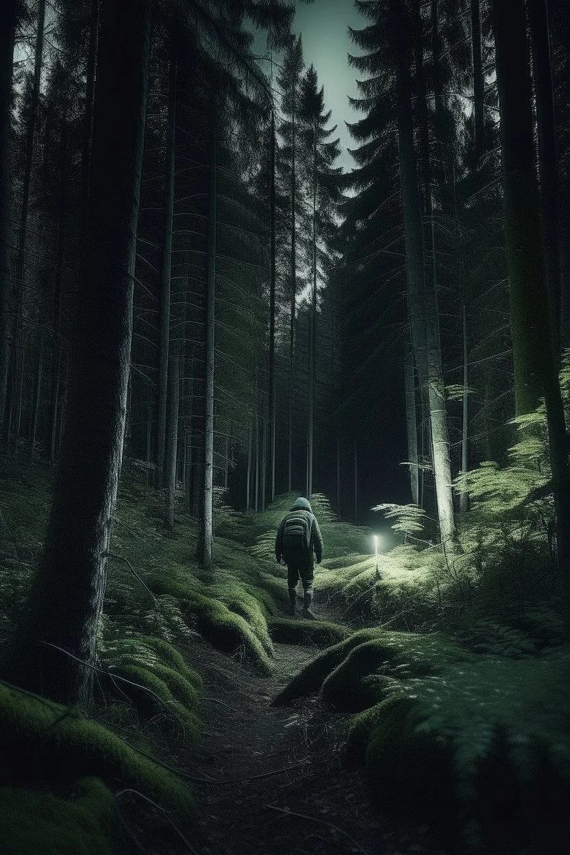 lost in the forest during the night