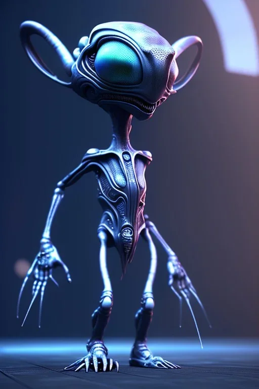 full length aliens clean art NFT, blender 3d