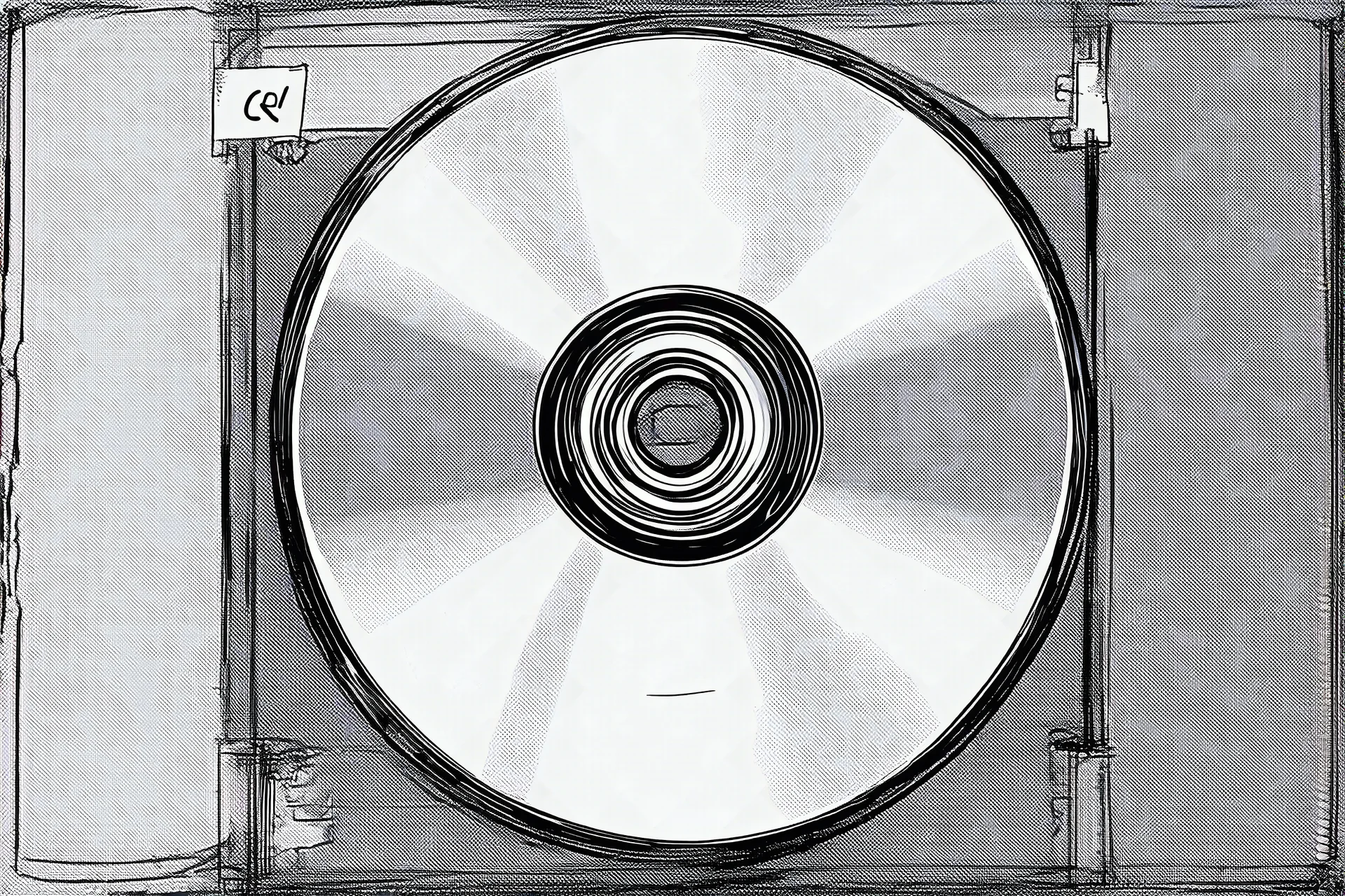 Sketch of a cd, it is speaking