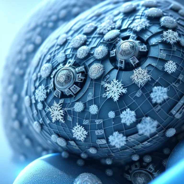  octane render, high detail, snowflake, macro, close up