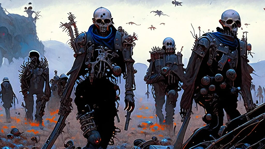 {{{Bio-engineered undead cyborg army marching}}} machine soldiers, hazmats, tactical wear, gas creepy landscape, techno gothic visual composition, science fiction painting, Denis Sarazhin, Alex Colville, Simon Stålenhag, Neil Blomkamp, Frank bowling, Christopher Shy, Alejandro Burdisio, RAW, gritty, high contrast, atmospheric horror art, gripping and suspenseful, vivid, neon overlay, narrative art, textured, dramatic, surreal horror, gestural, retro futuristic nightmarish art, apocalyptic art