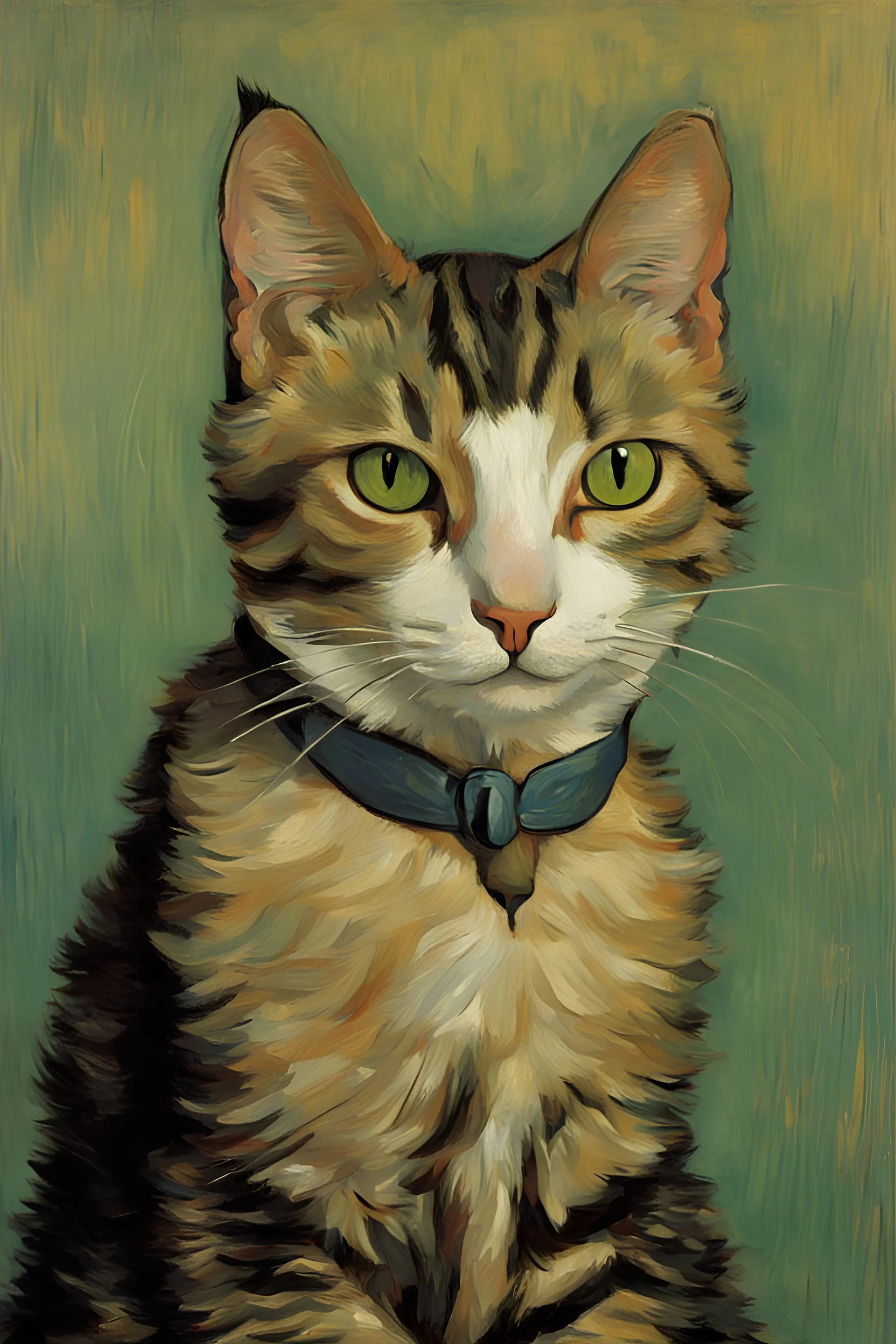 Portrait of a cat by Van Gogh