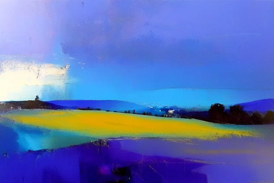 Shropshire landscape, style of Peter wileman
