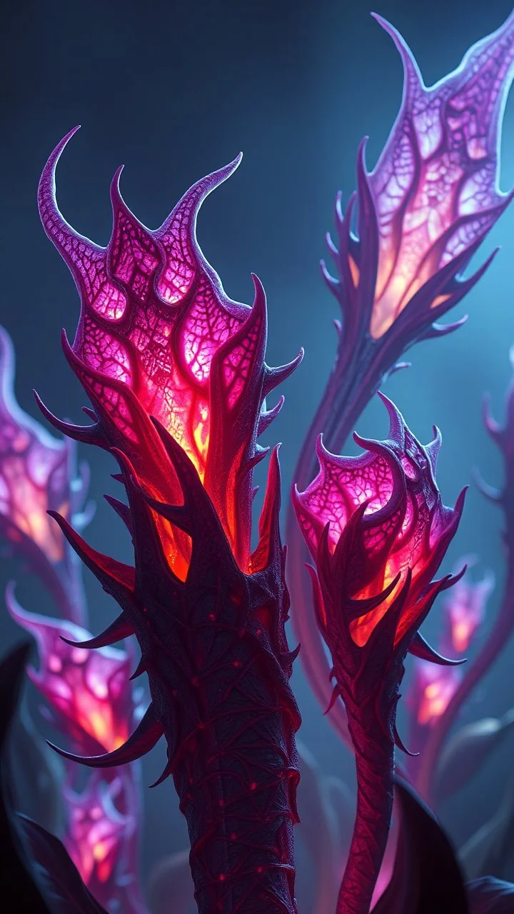 "3D HR Complex Unique and Beautiful Bioluminescent Carnivorous Plants, a breathtaking frontier fantasy artwork by Android Jones, Jean Baptiste monge, Alberto Seveso, Erin Hanson, Jeremy Mann. Minimalist highly detailed and complex professional_photography, masterpieces, 8k resolution concept art, Artstation, tricolor, Unreal Engine 5, cgsociety" Highly detailed ArtStation Concept Art Clear Focus Smooth cinematic 4K epic Details Serious Stoic ARTgerm AN's mature art. Bosch painting style,Busch