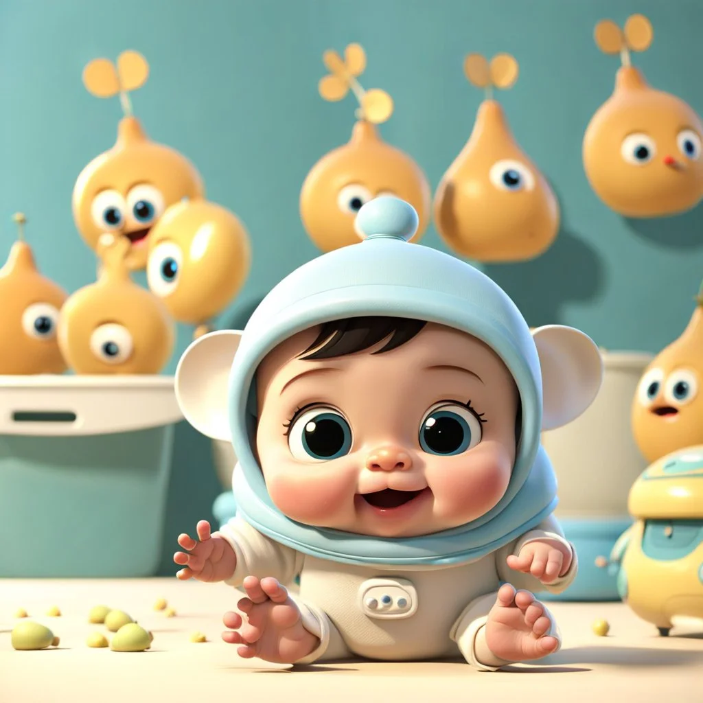 Baby coronaviruses, 3d animation, Pixar Character design, 8k --ar 2:3 --s 1000 --style expressive