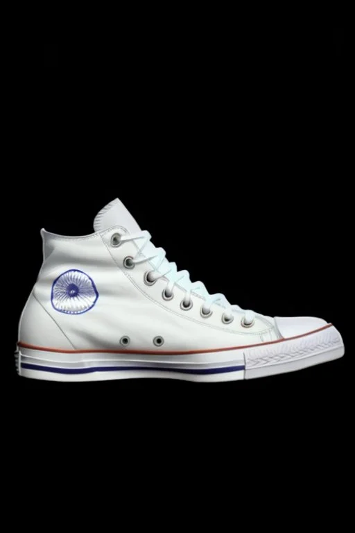 A sneaker with India's flag printed on the material