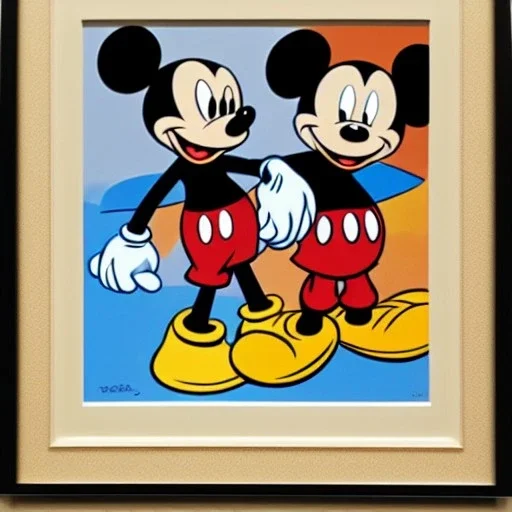 Mickey Mouse and Donald Duck by Picasso