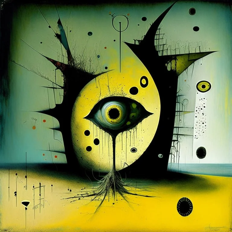 Surreal nightmare residual impact test, abstract surrealism, by Gabriel Pacheco and Graham Sutherland, mind-bending illustration; album cover art, asymmetric, Braille code characters