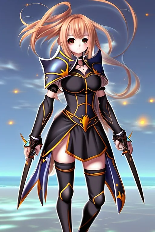 anime girl as a warrior