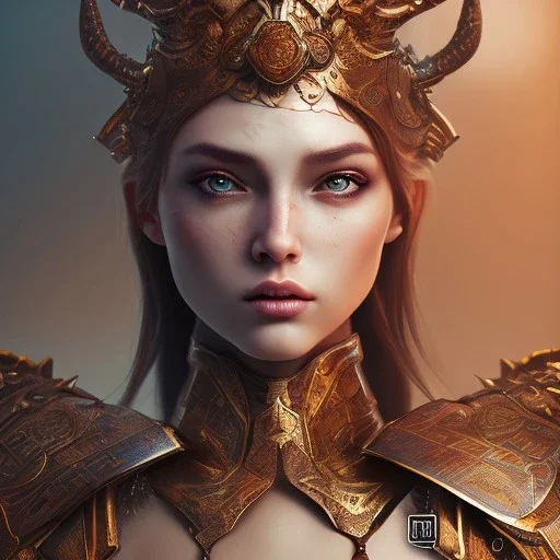 portrait of a warrior with godddes beautiful girl themed armour, extremely detailed, UHD, 8k,macro lens, perfect position,hyperphotorealistic, unreal engine 5, octane render