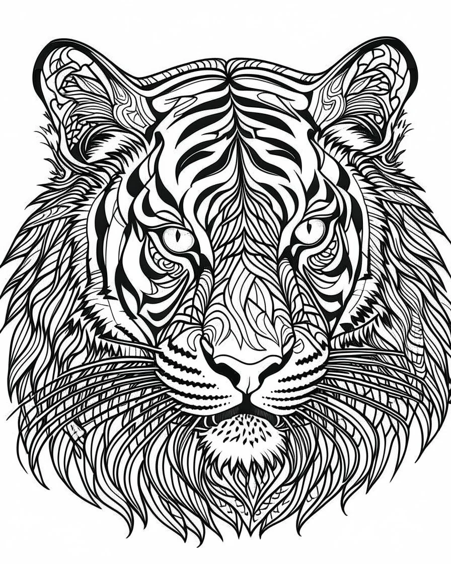 Detail Realistic Hand Drawing Angry Tiger Head Illustration Stock  Illustration - Download Image Now - iStock