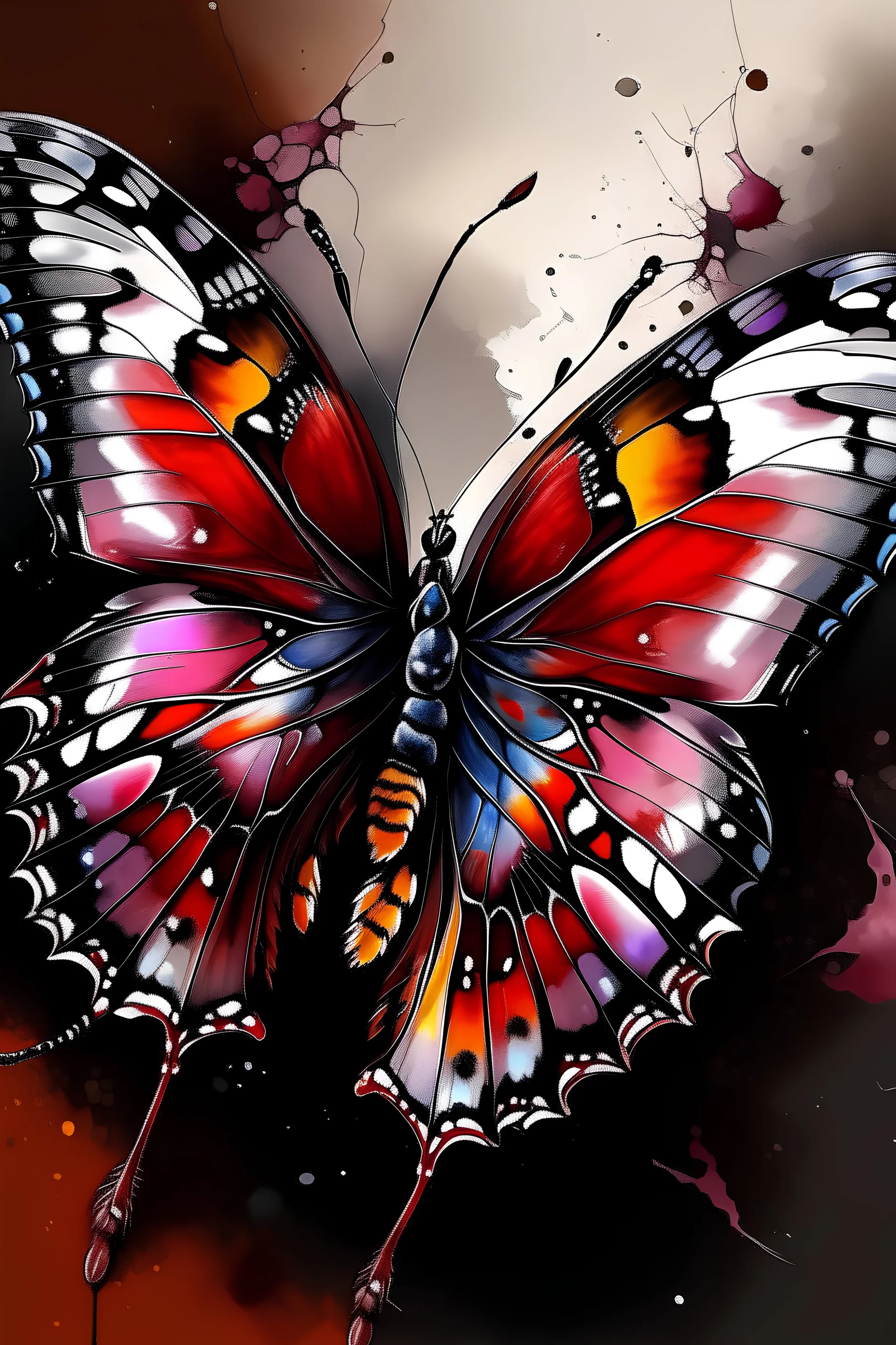 Bludded butterfly art of the day