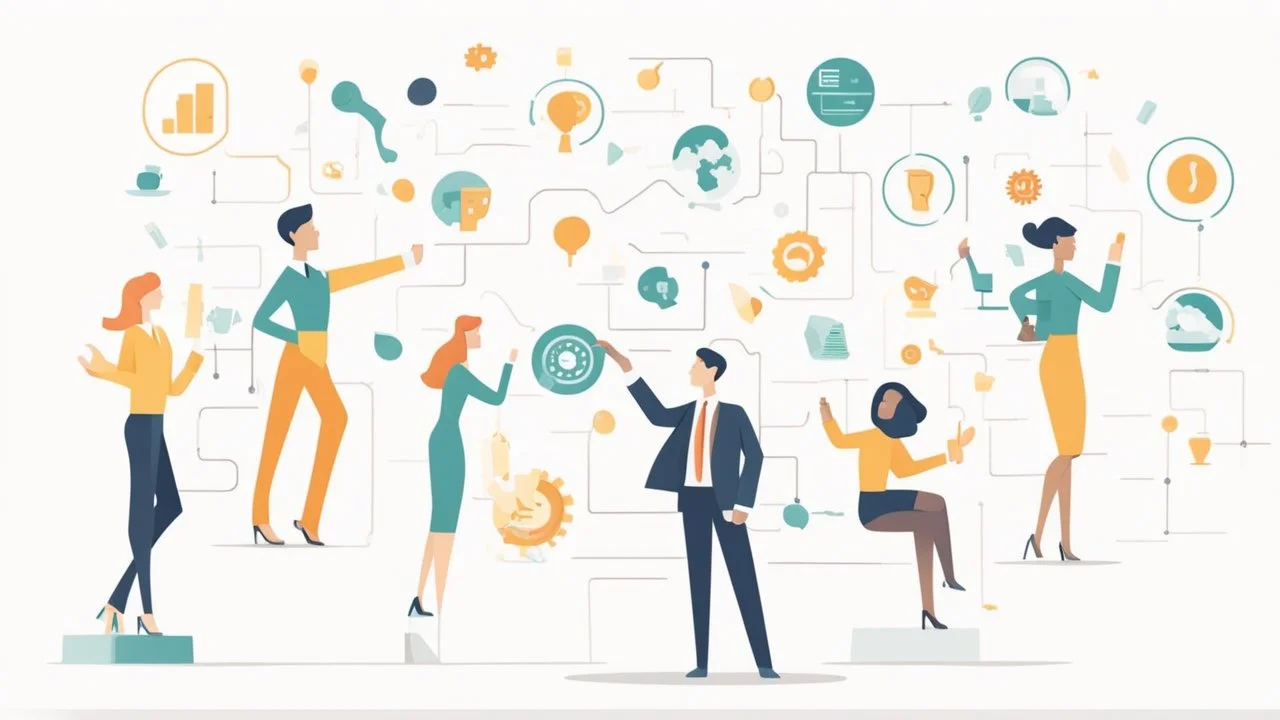 An impactful image reflecting the importance of successful recruitment strategies in the business world and how these strategies can make employee teams more diverse and productive, contributing to success in today's competitive job market.