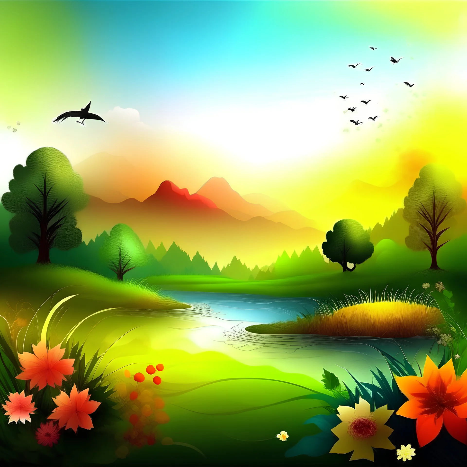 create nature background