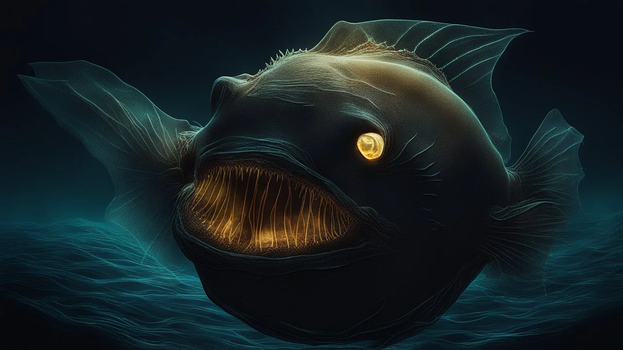 A thumbnail image featuring an anglerfish, showcasing a bioluminescent creature with a glowing lure-like appendage protruding from its front. The image captures the enchanting and mysterious marine life of the deep sea, combining beauty and intrigue in a single frame.