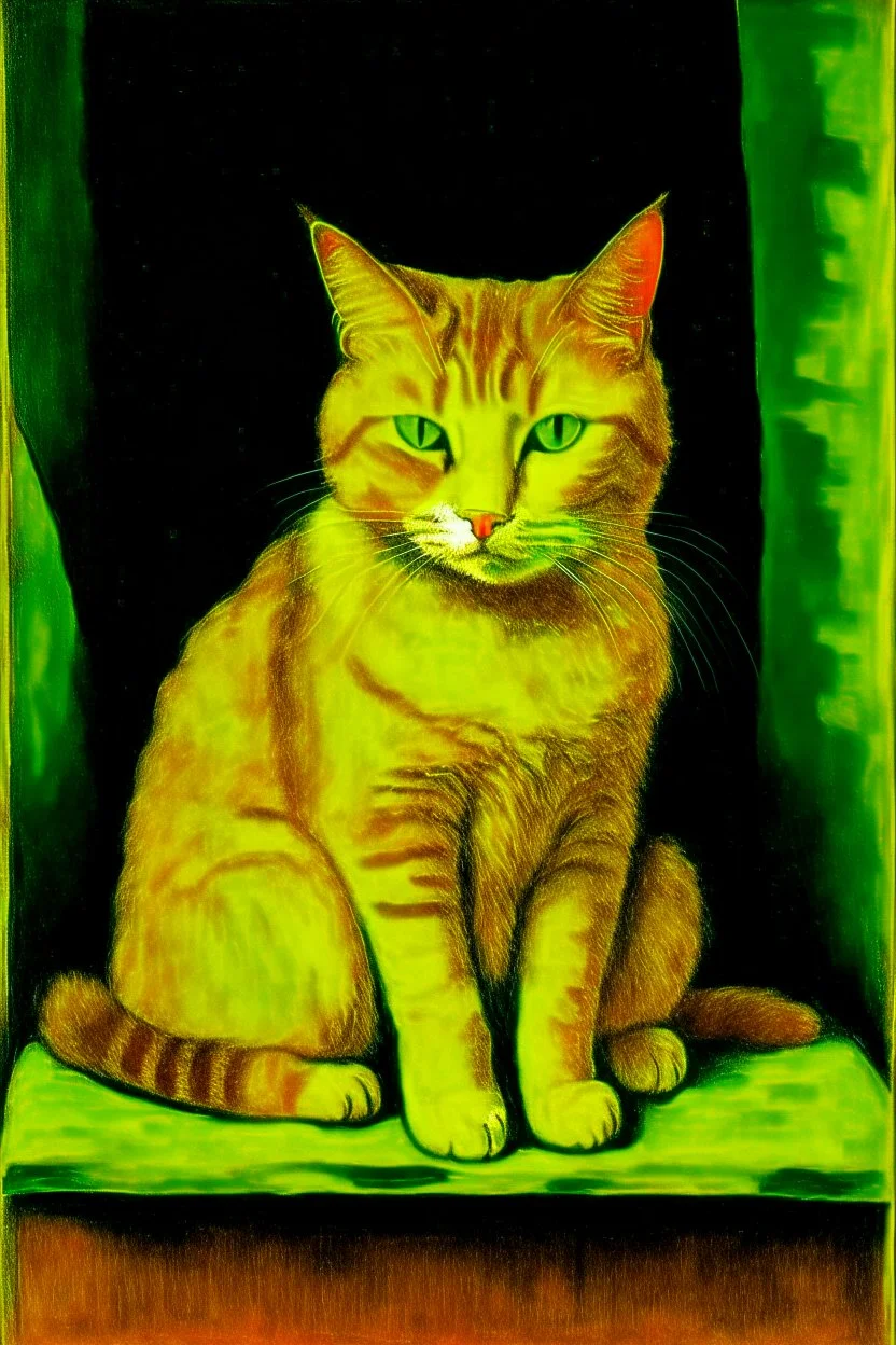 Portrait of a cat by Van Gogh