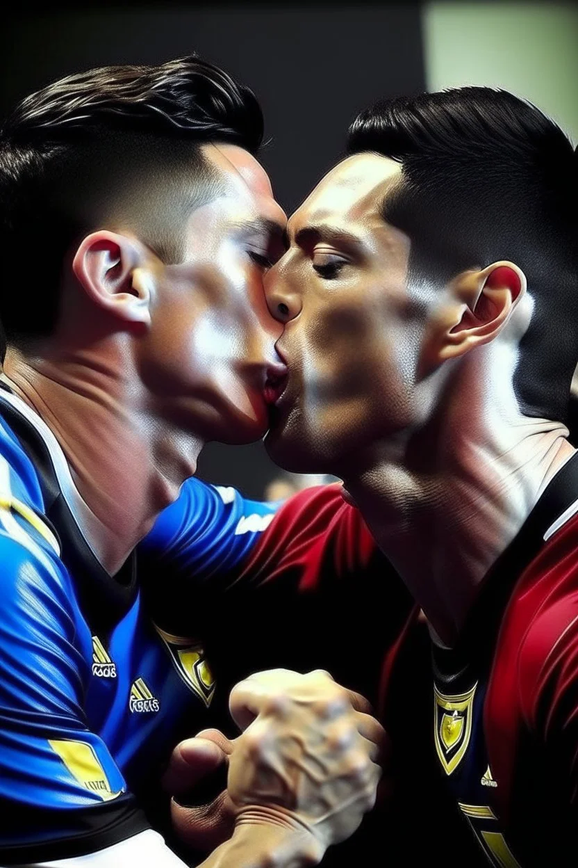 ronaldo licking messi