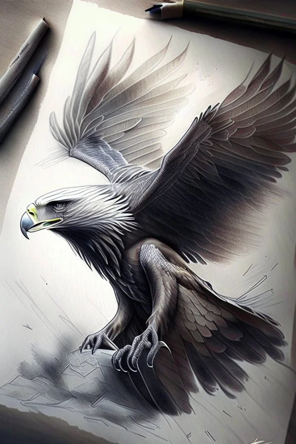 Realistic drawing of freedom