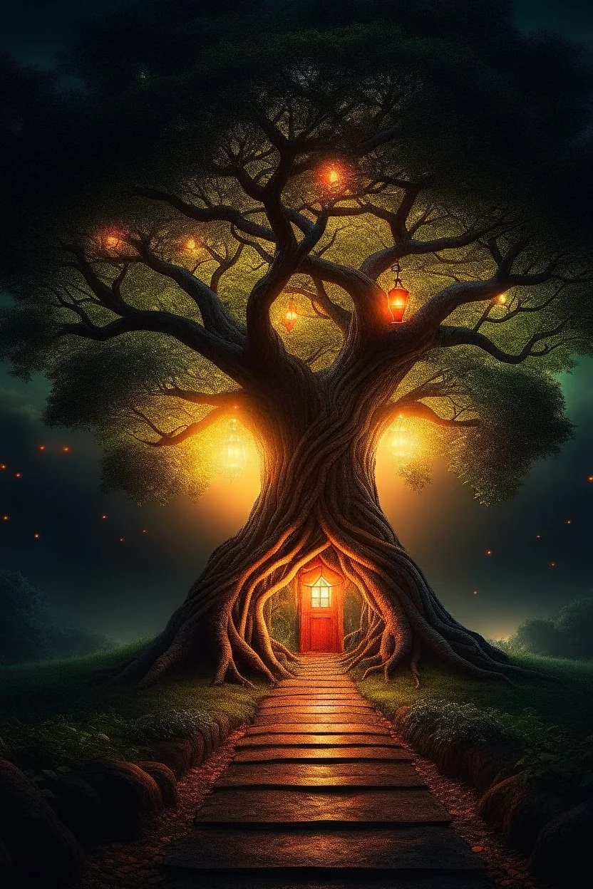 Stand beneath the 'Tree of Experience,' its lantern-lit branches a testament to the wisdom in our mistakes. Reflect on a significant error, exploring the invaluable lessons it brought. Embrace your journey's highs and lows, for within each experience lies the potential for growth and self-discovery.