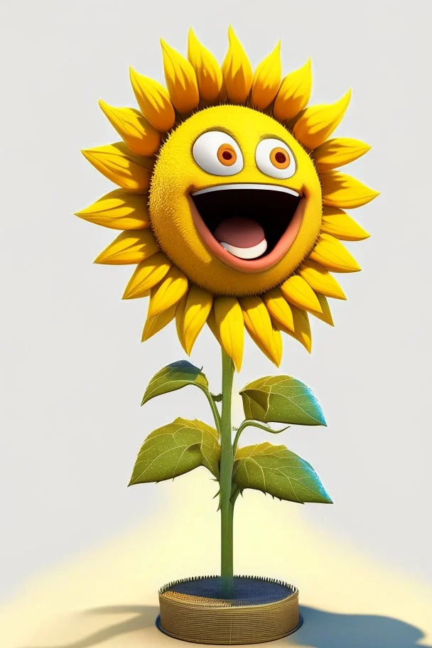 cheery sunflower avatar singing full body