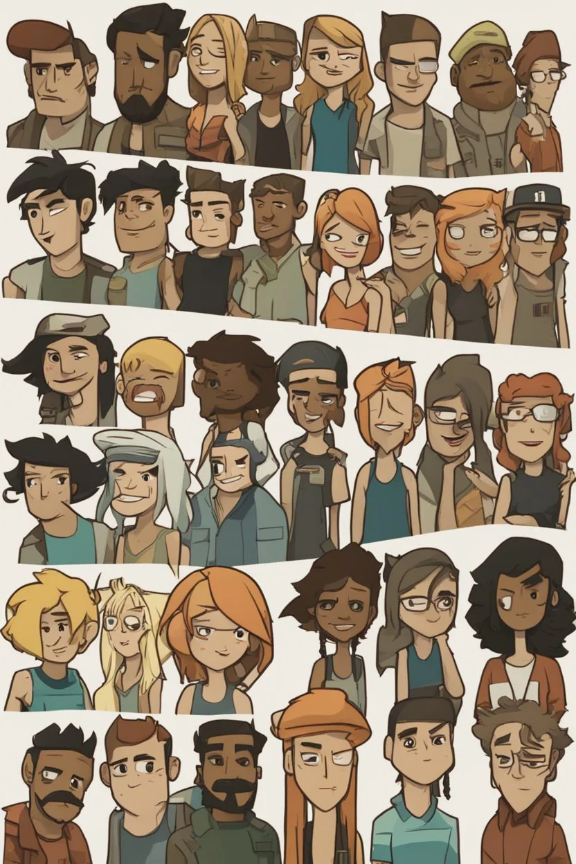 Netflix's Outer Banks cast in the style of: Total Drama Island