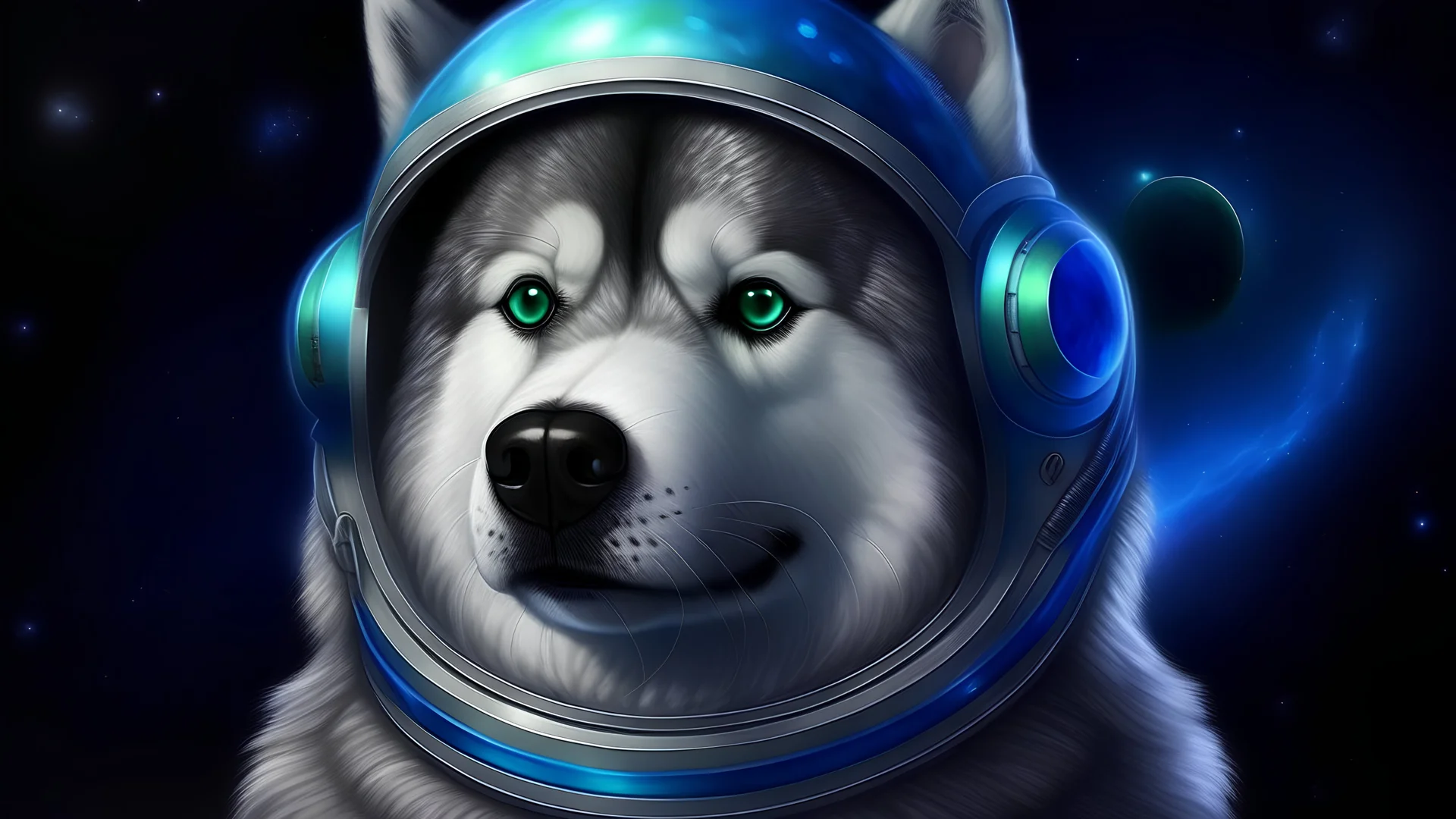 space alaskan malamute alien