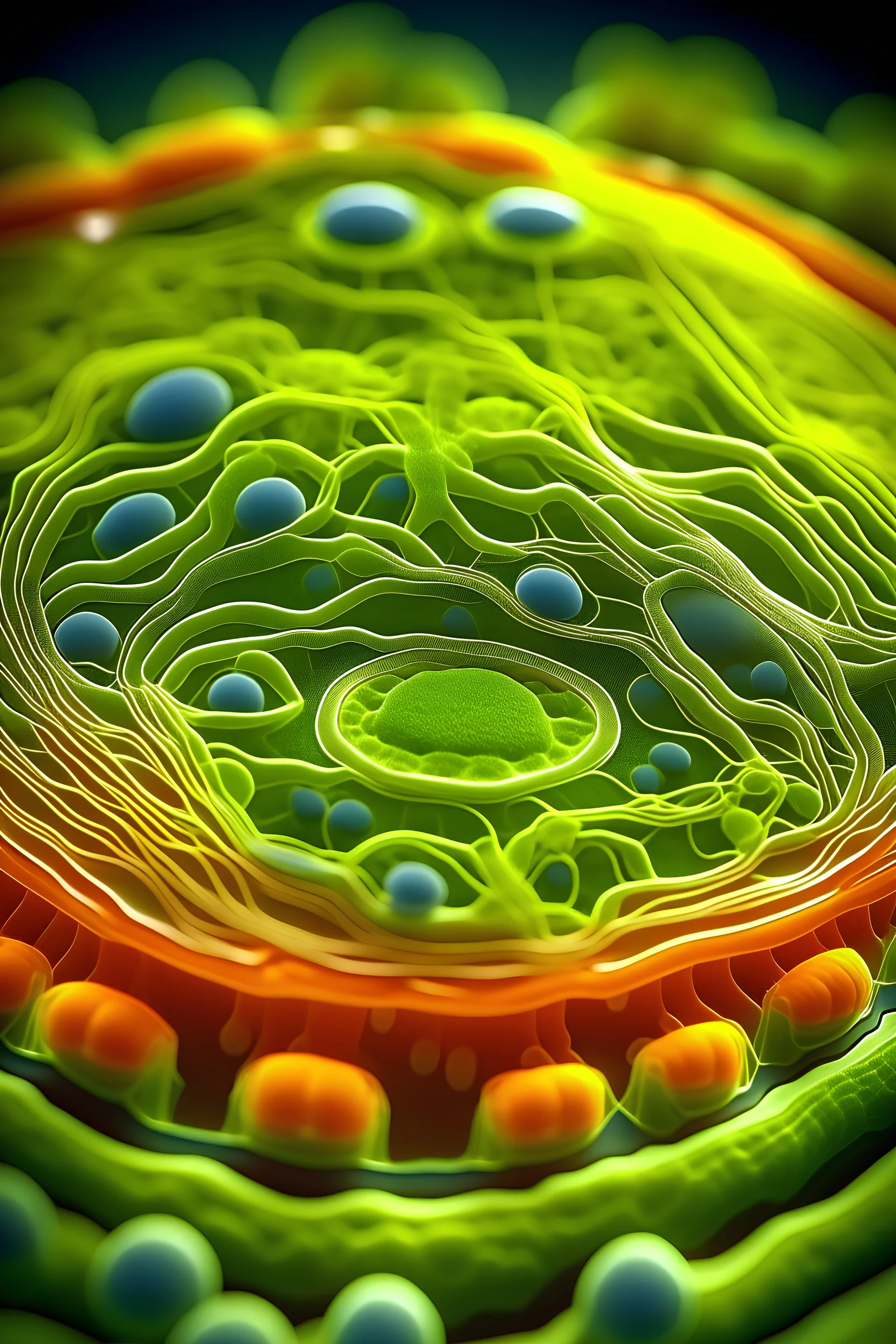 Cellule végétale microscopique stomate