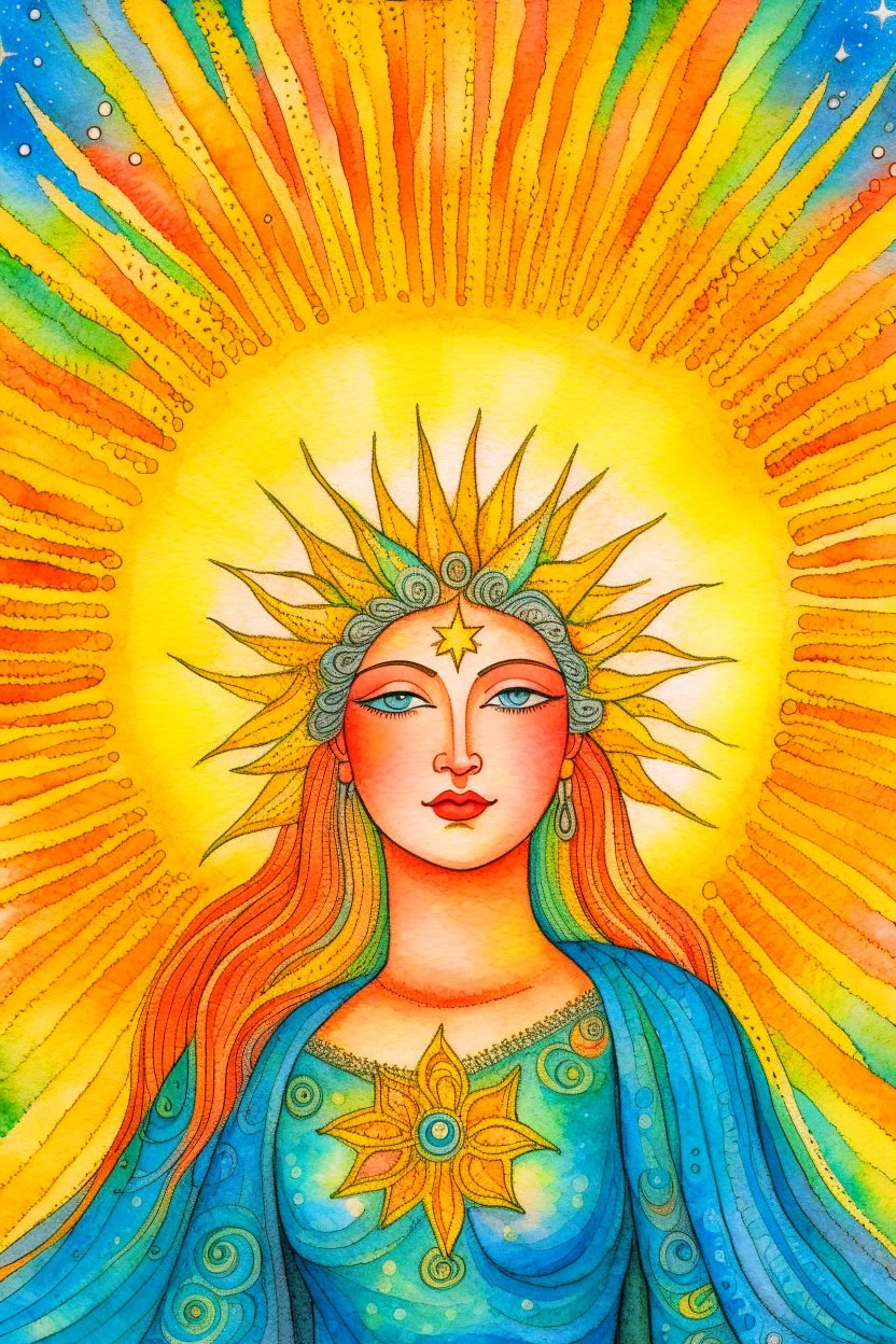 Celestial tarot sun