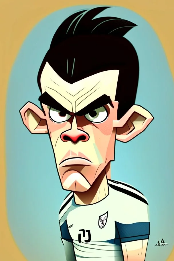 Gareth Bale Footballer cartoon 2d