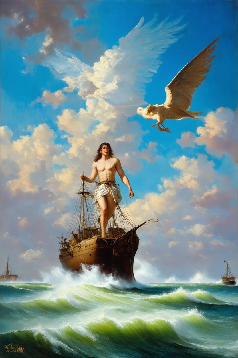 the futile attempt to tether the unpredictable winds of the future; Renaissance Oil Painting