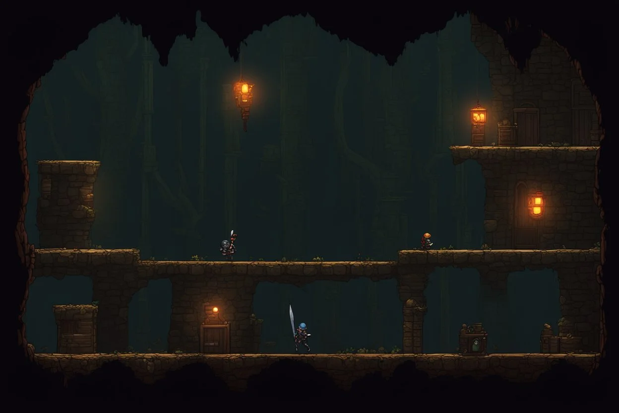 2d sidescroller platformer, level design inspired by Dark Souls games,