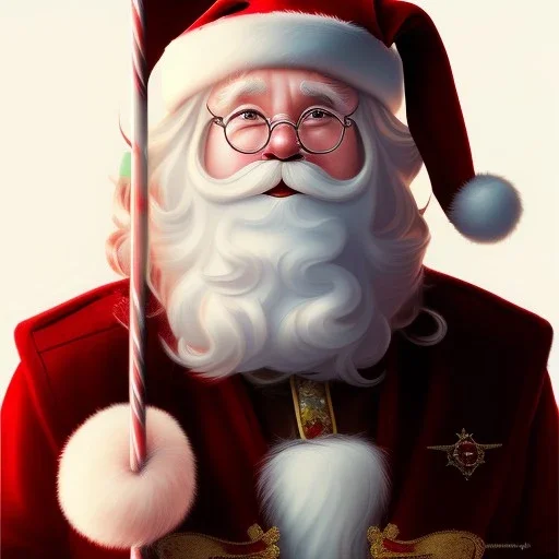 Portrait of cute santa cat, perfect composition, hyperrealistic, super detailed, 8k, high quality, trending art, trending on artstation, sharp focus, studio photo, intricate details, highly detailed, by greg rutkowski