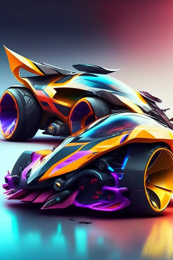 A combination of ultra-advanced car and crazy Max fighter, super sporty, with color and nano technology