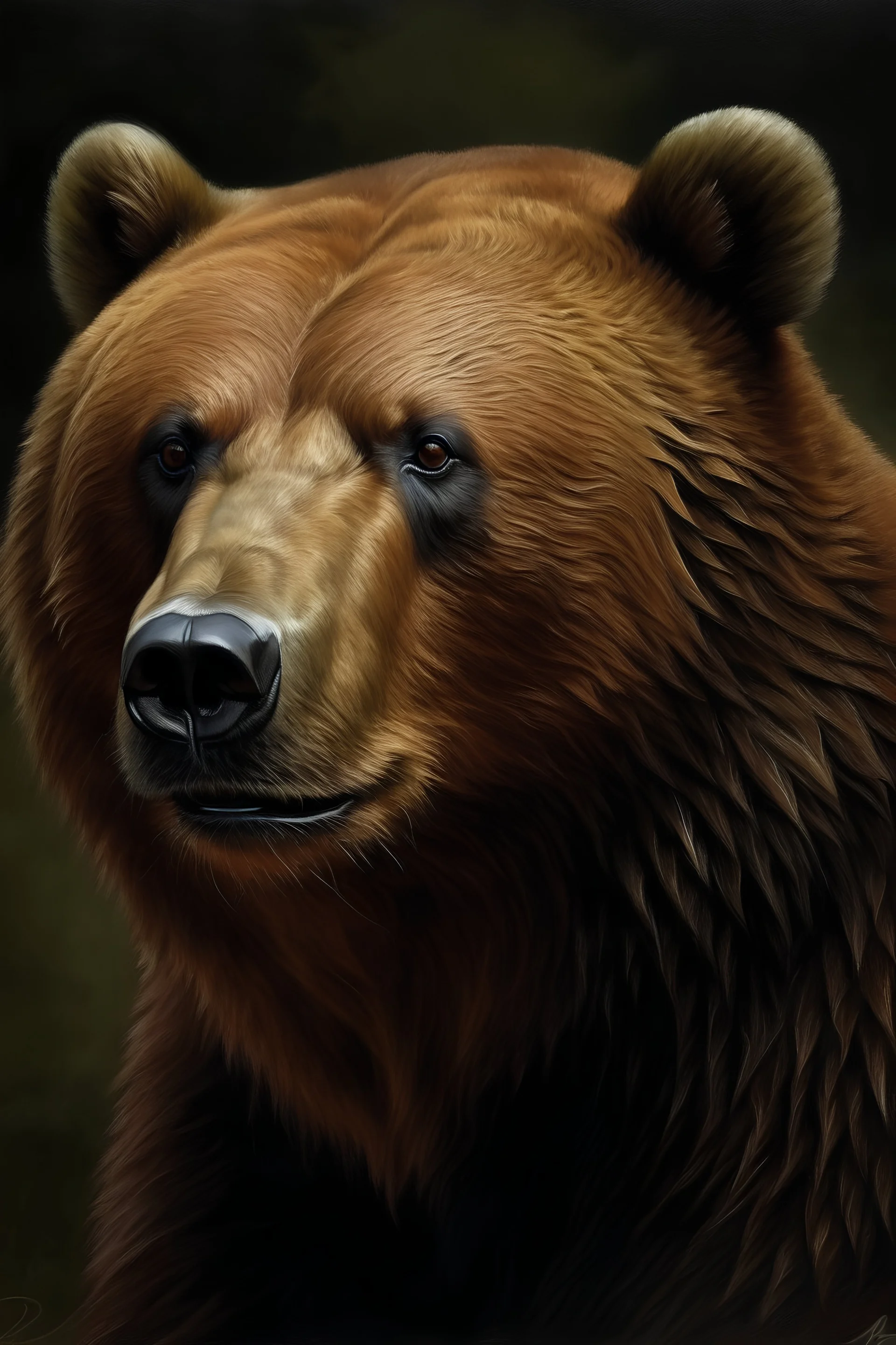 portrait of a bear by rafael