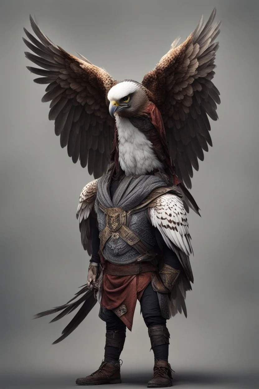 human that has falcons head and wings