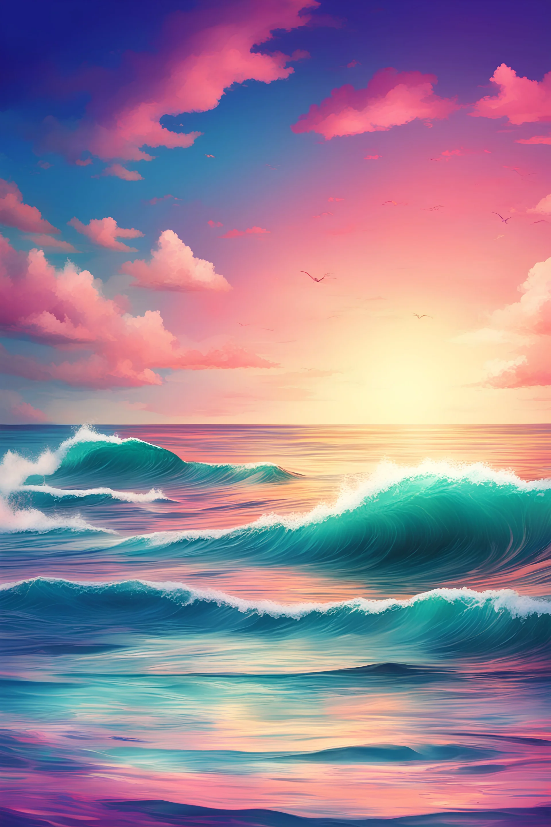 BEATIFUL SEA COLORFUL BACKGROUND