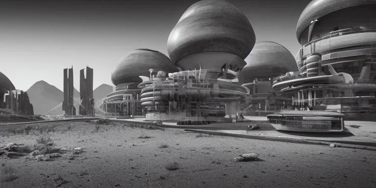 Futuristic Industy in Desert