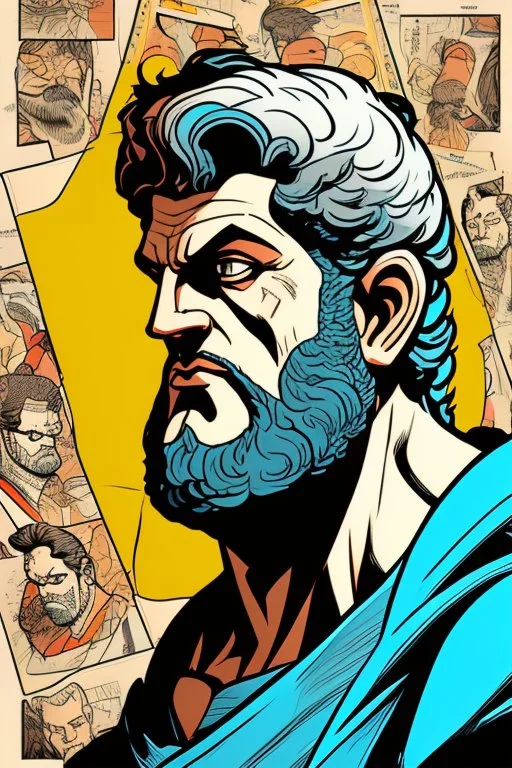 sophocles portrait in comics style