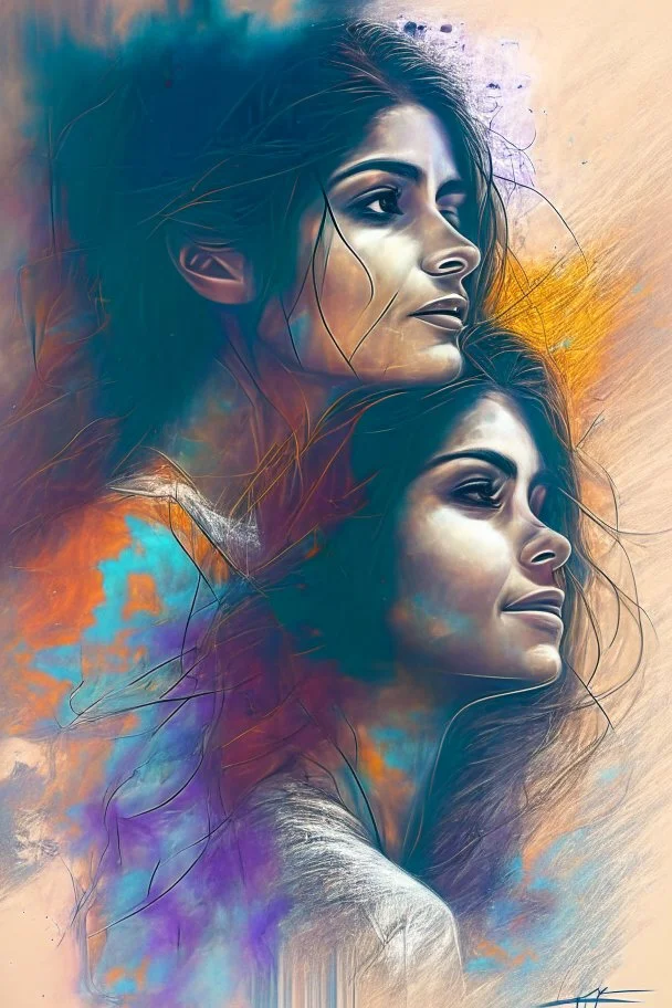 woman, life, freedom,Persian girls,watercolor, 4k, full detail, high resolution