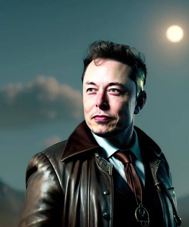 a steampunk portrait of elon musk,8k,unreal.