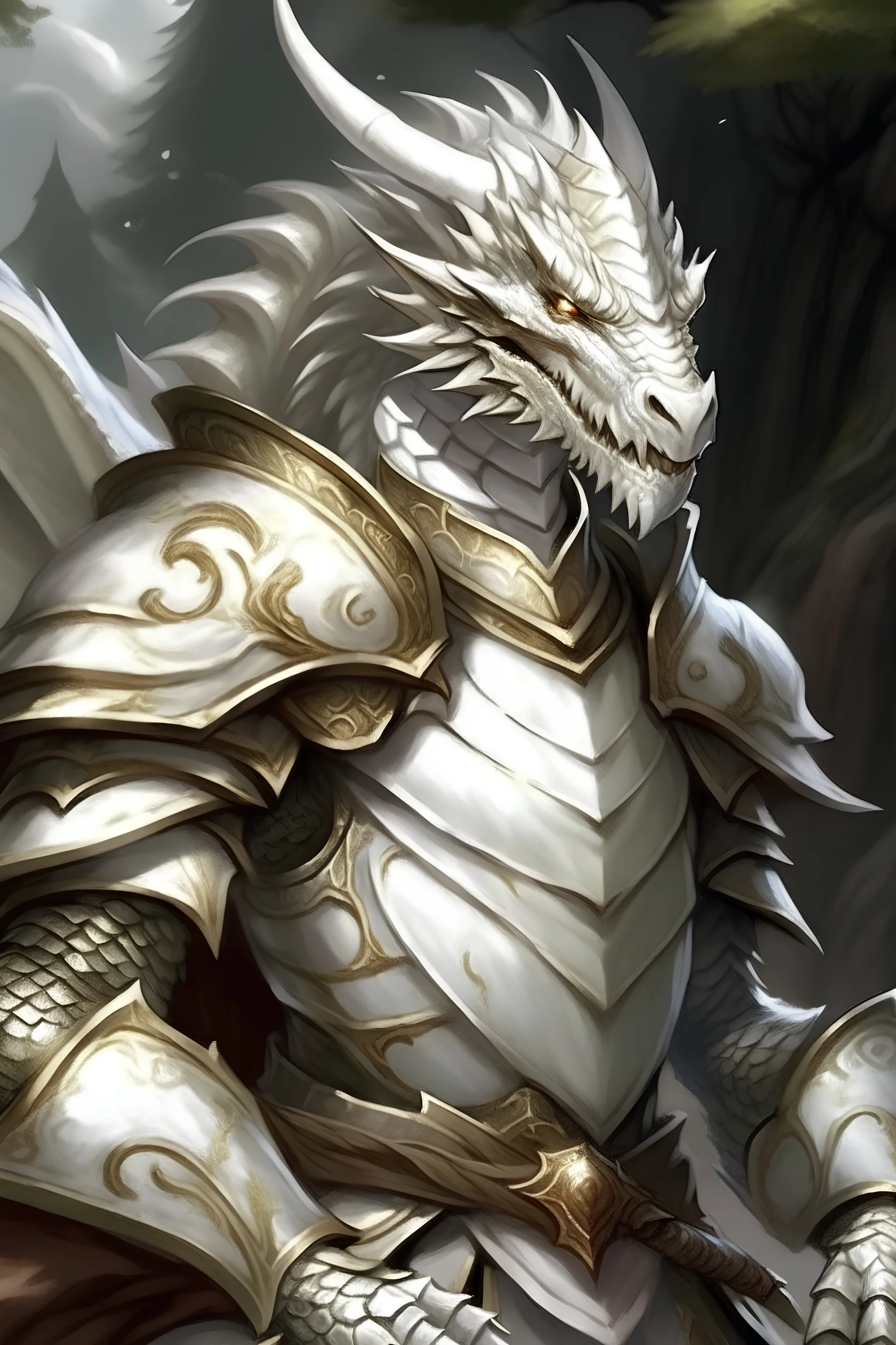 a white dragon born paladin