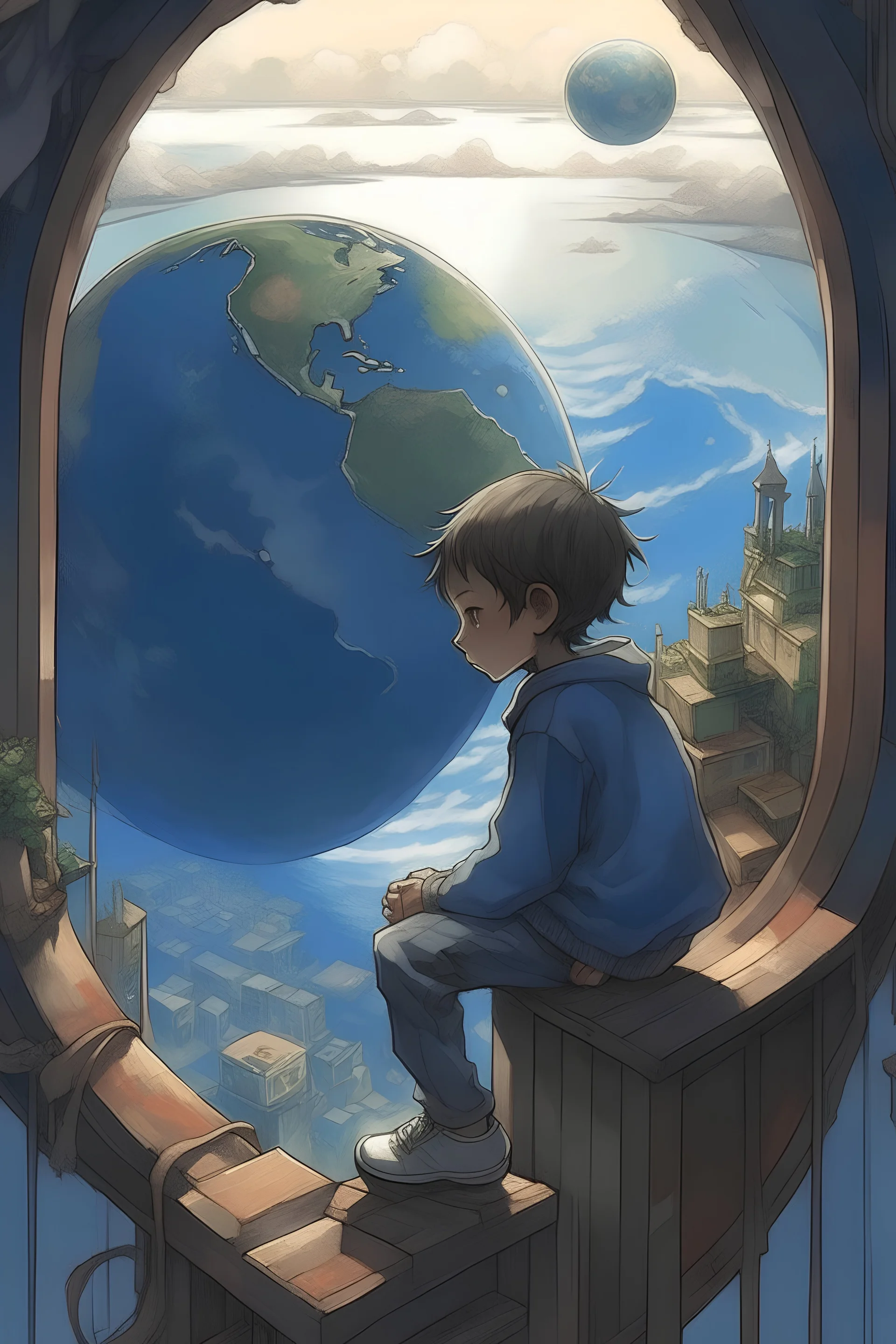 a boy who entered a parallel world