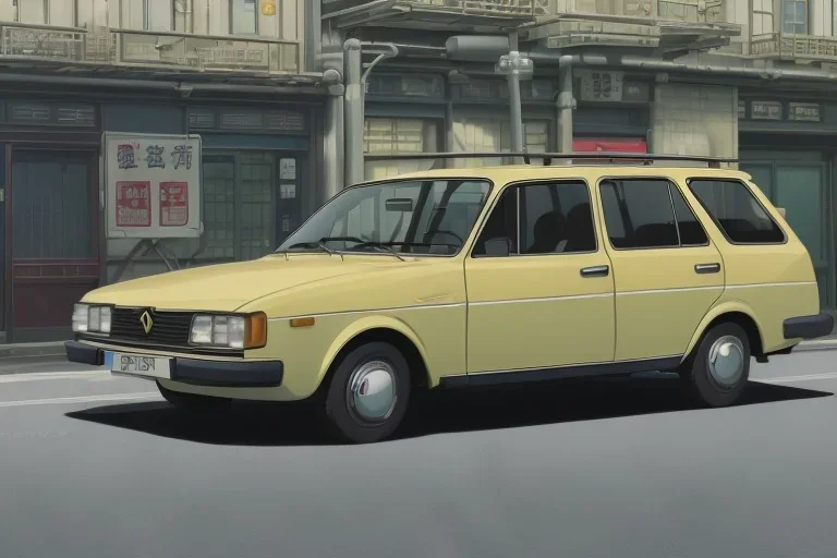 Renault 12 car version by French automaker, 4k ,ultra realistic,concept 4k ,on street, parked