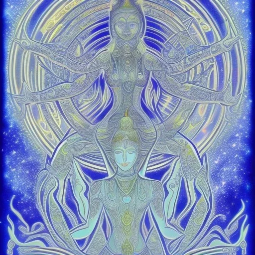 A tantrika activating her sacral chakra by touching her yoni