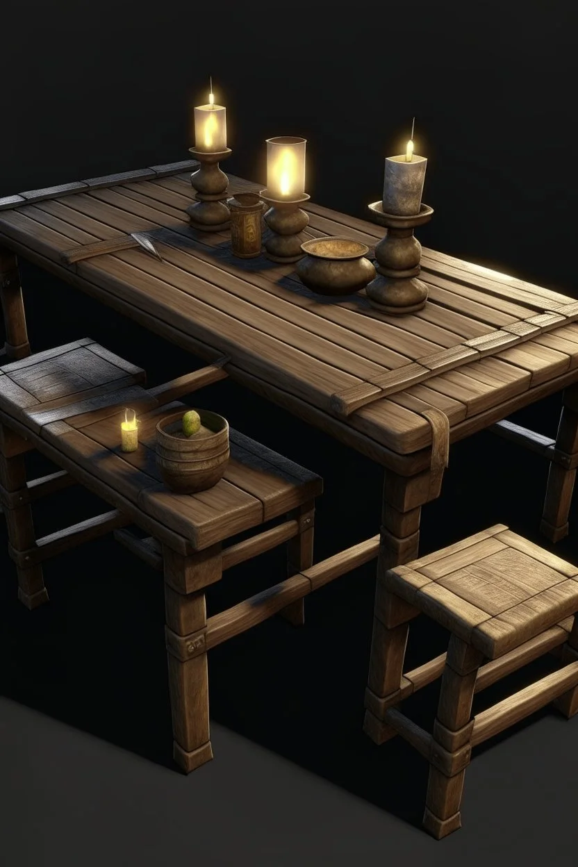 old tavern table realistic