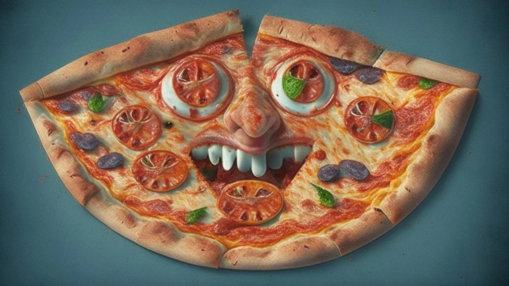 Pizza Face eats pizza