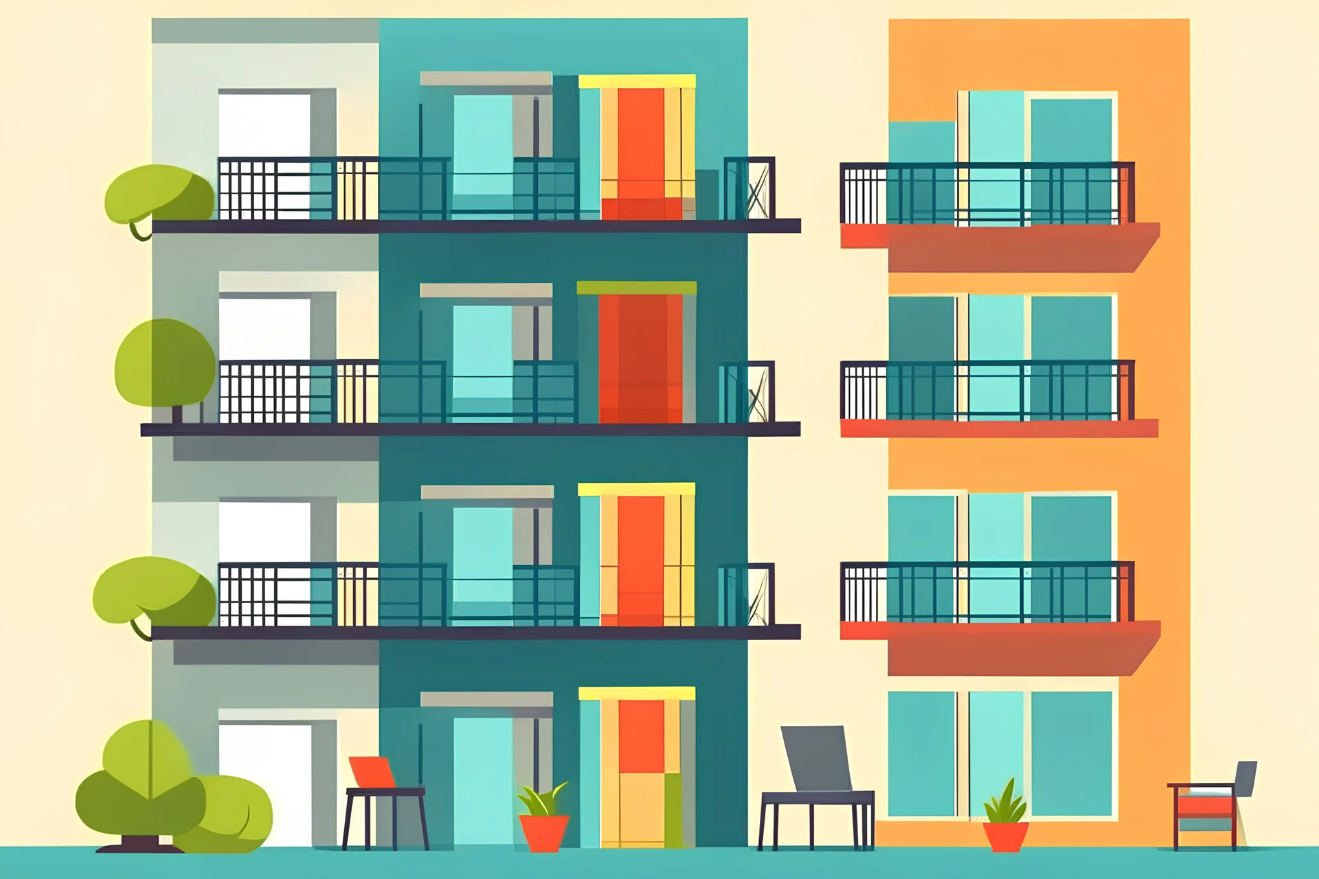 Renting an apartment animation style