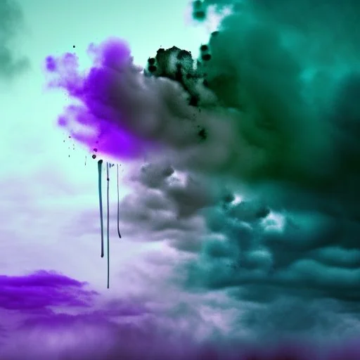 a texture of a grey sky violently exploding and vomiting dirty grey hues of blue, purple, and green that partially muddy the sky and make it ugly, surreal, dreamlike