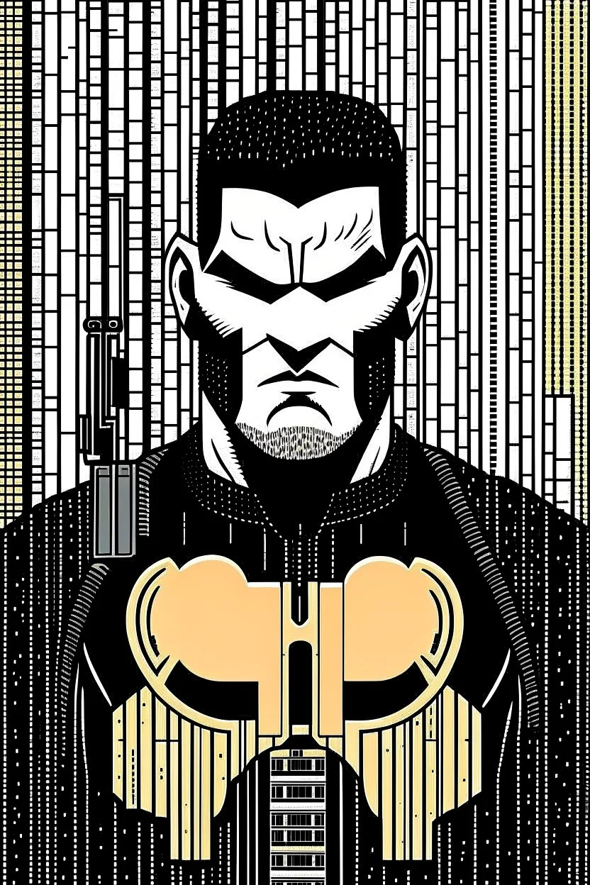 punisher sku;; john mcaffee in the style of Hiroshi Nagai