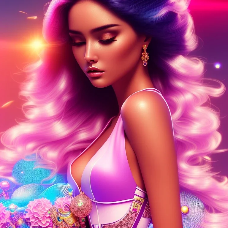 sexy, beautiful, young woman, detailed gorgeous face, vaporwave aesthetic, synthwave, colorful, psychedelic, artstation, concept art, smooth, extremely sharp detail, finely tuned detail, ultra high definition, 8 k, unreal engine 5, ultra sharp focus, illustration, art by artgerm mary dimova, jim lee, greg rutkowski and alphonse mucha